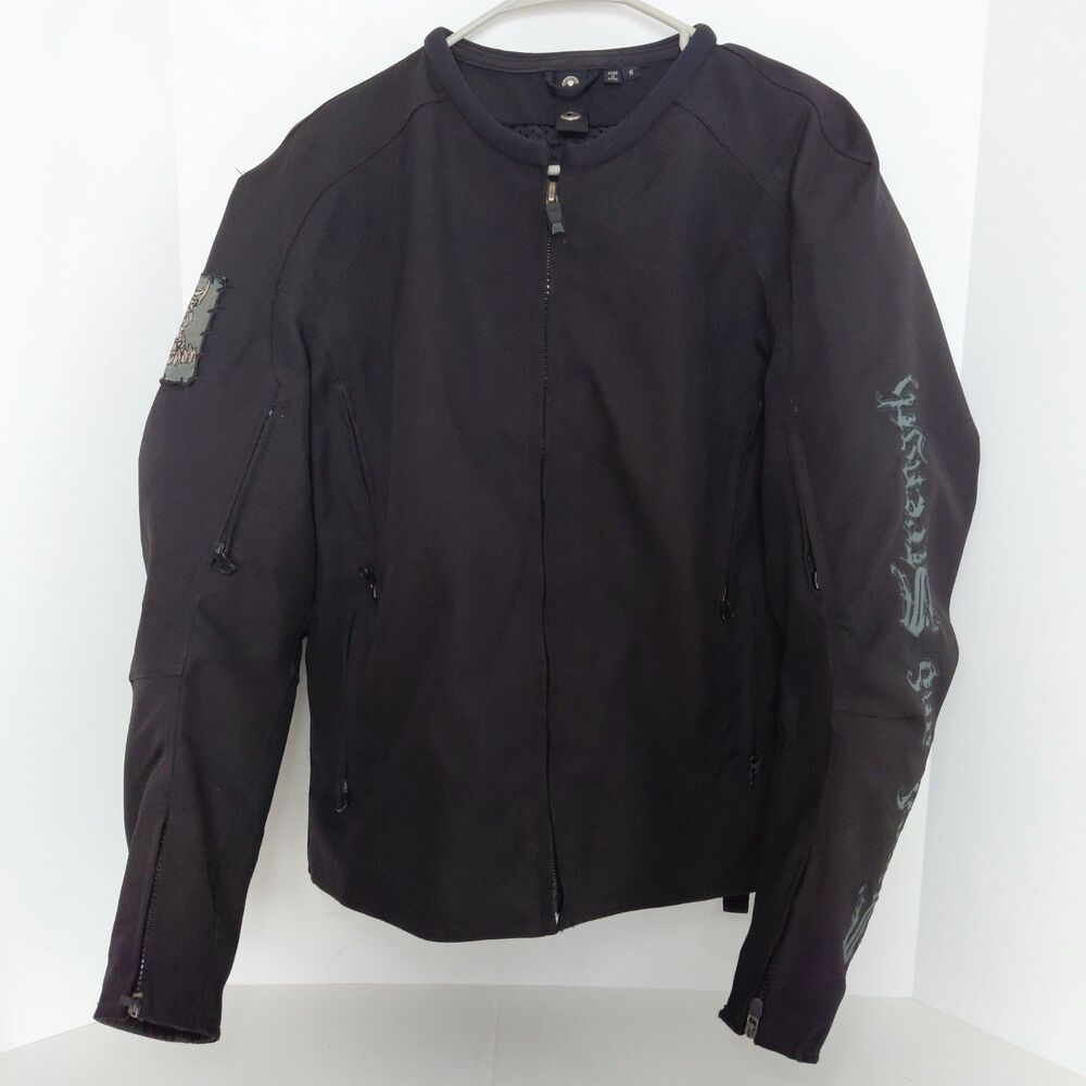 Mens Motorcycle Jacket Size Small Padded Armor Hi-Viz Speed and Strength